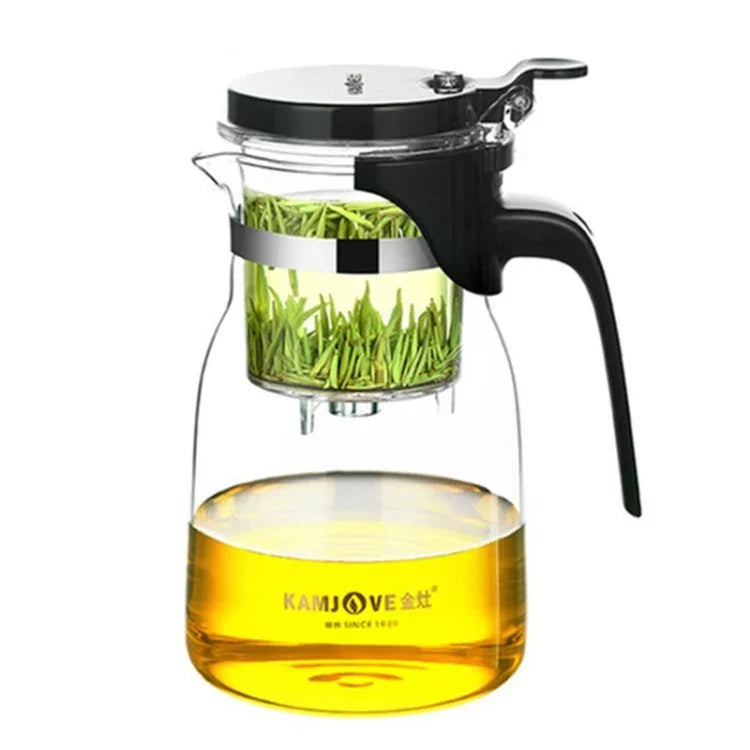 KAMJOVE Elegant Cup Bubble Teapot Office Flower Teapot Heat-resistant Glass Tea Set, K-200 400ML, K-201 500ML, K-202 750ML, K-203 600ML, K-204 600ML, K-205 900ML
