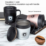 Handle Coffee Mug Stainless Steel Thermos Cups Vacuum Flask Water Bottle Bussiness Portable Thermo Cup