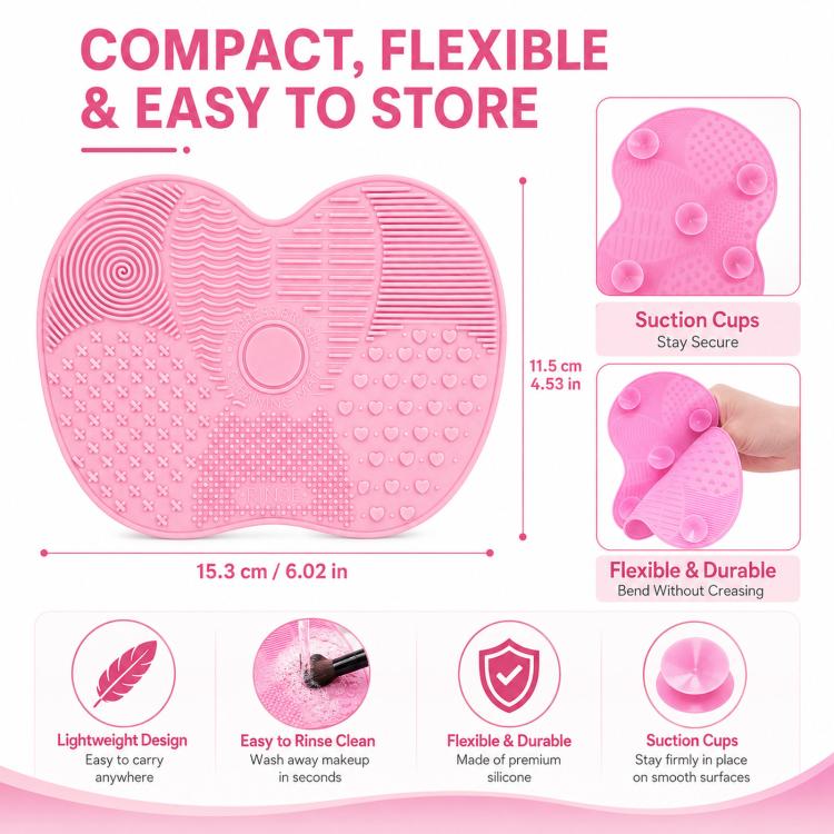 Silicone Brush Cleaner Mat Washing Tools For Cosmetic Make Up Eyebrow Brushes Cleaning Pad Scrubber Board