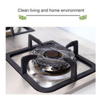 2 PCS Stainless Steel Gas Circle for Gas Cooker Fireproof Windproof Gas Energy Saving Hood Kitchen Accessories, Steel Gas Circle