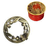 Built-in Wrought Iron Polythermal Anti-hanging Wall Scented Candle Zinc Alloy Smart Cover, Flower Section, Golden Snowflake, Holy Fruit, Butterfly Love Flower, 3D Butterfly, Dragonfly