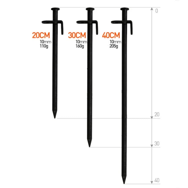 5 PCS Reinforced Long Outdoor Camping Tent Nail Steel Nails, 20cm