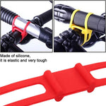 5 PCS Silicon Strap Mountain Road Bike Torch Phone Flashlight  Elastic Bandage Bicycle Light Mount Holder
