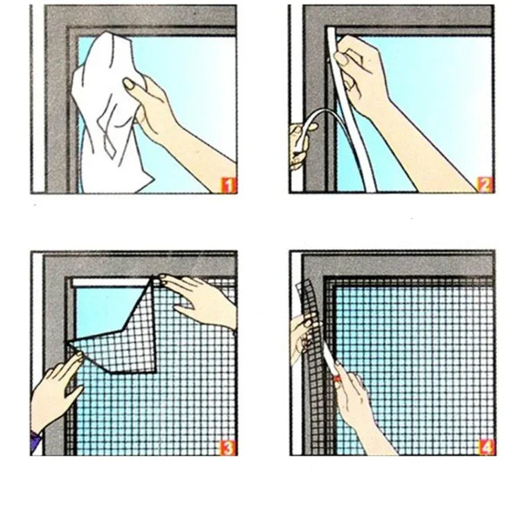 Fly Bug  Mosquito Net Door Window Net Netting Mesh Screen Curtain Protector Flyscreen Insect DIY, 1.3x1.5cm, 2x1.5cm, 1.3x1.5m, 2x1.5m