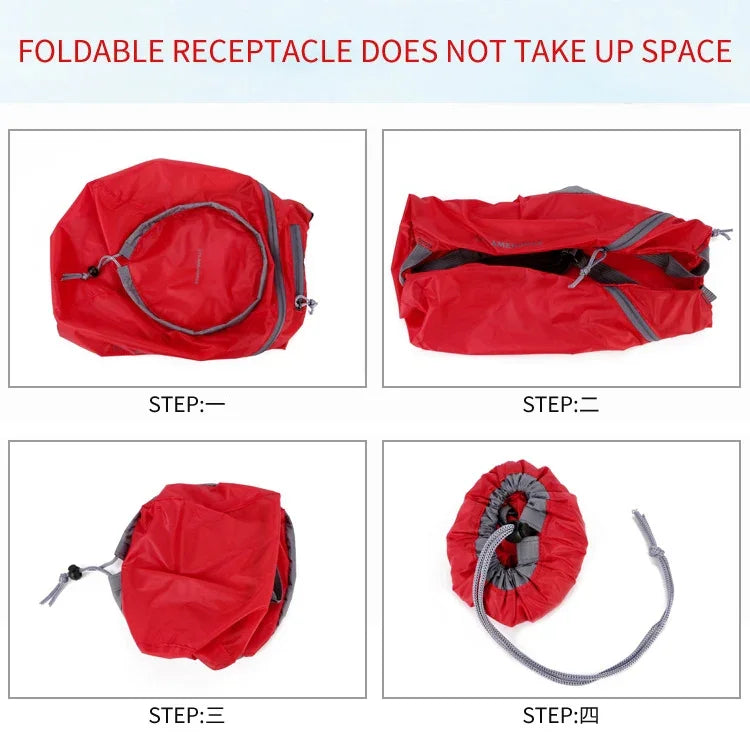 Nylon Waterproof Collapsible Backpack Women Men Travel Portable Comfort Lightweight Storage Folding Bag