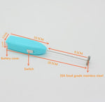 Electric Handheld Home Kitchen Egg Beater Mini Stainless Steel Egg Coffee Milk Tea Blender