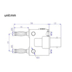 5pcs BNC Female To Dual Banana Plug Adapter Binding Male Connector, BNC Female To Dual Banana Male