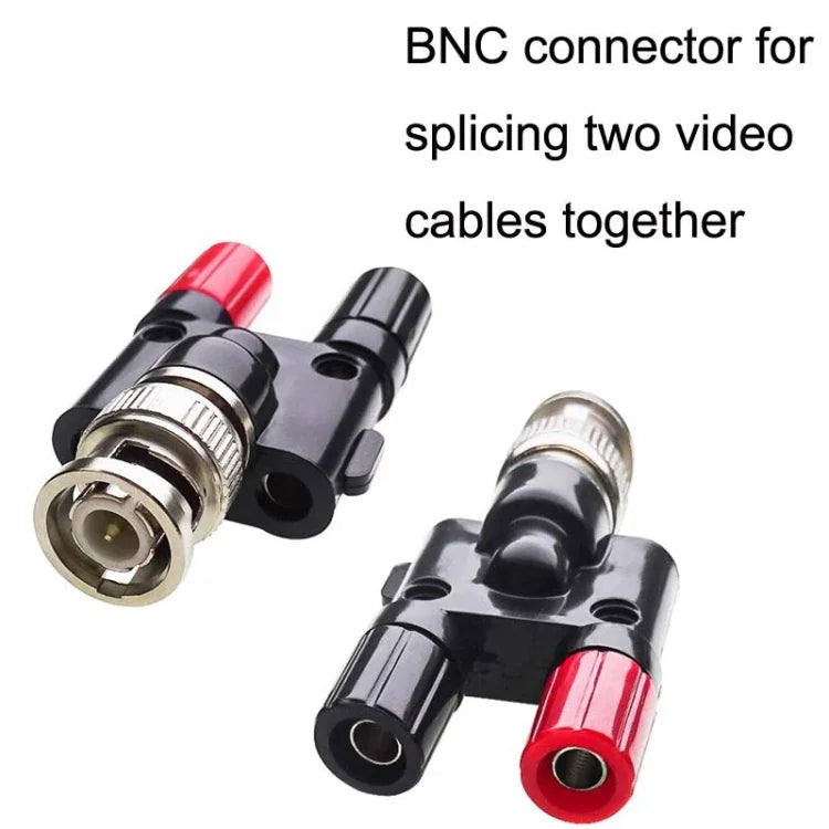 5pcs BNC Male Plug To Two Banana Jack Female Connector RF Adapter, BNC Male to Two Banana Female