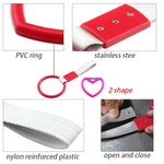 JDM Car Static Belt Decorative Warning Hanging Ring Rear Bumper Warning Ring Car Safety Hand Ring, Heart-Shaped Orange, Heart-Shaped Purple, Heart-Shaped White, Heart-Shaped Black, Heart-Shaped Blue, Heart-Shaped Red, Heart-Shaped Pink, Ring-Shape Red ...