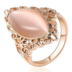 Women Vintage Ethnic Style Waterdrops Opal Oval Ring, 6, 8, 9