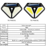 Solar Wall Lamp Body Induction Garden Lamp Villa Waterproof Outdoor Lighting Street Lamp, 102 LED