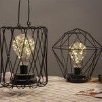 Minimalist Copper Lamp Bedroom Home Wrought Iron Table Lamp, Portable, USB