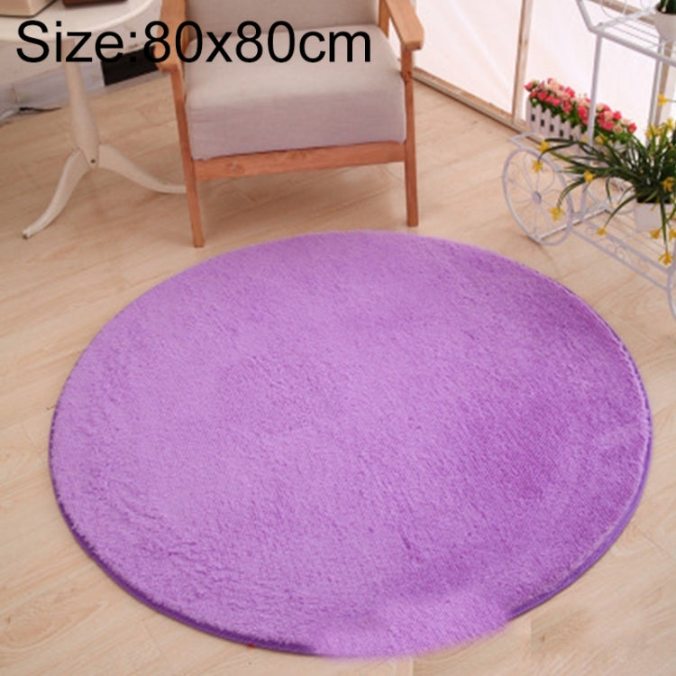 KSolid Round Carpet Soft Fleece Mat Anti-Slip Area Rug Kids Bedroom Door Mats, Diameter: 80cm, Diameter: 100cm, Diameter: 120cm
