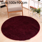 KSolid Round Carpet Soft Fleece Mat Anti-Slip Area Rug Kids Bedroom Door Mats, Diameter: 80cm, Diameter: 100cm, Diameter: 120cm