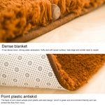 Faux Fur Rug Anti-slip Solid Bath Carpet Kids Room Door Mats Oval  Bedroom Living Room Rugs, 40x60cm, 50x80cm, 60x90cm, 60x120cm, 80x120cm, 80x160cm
