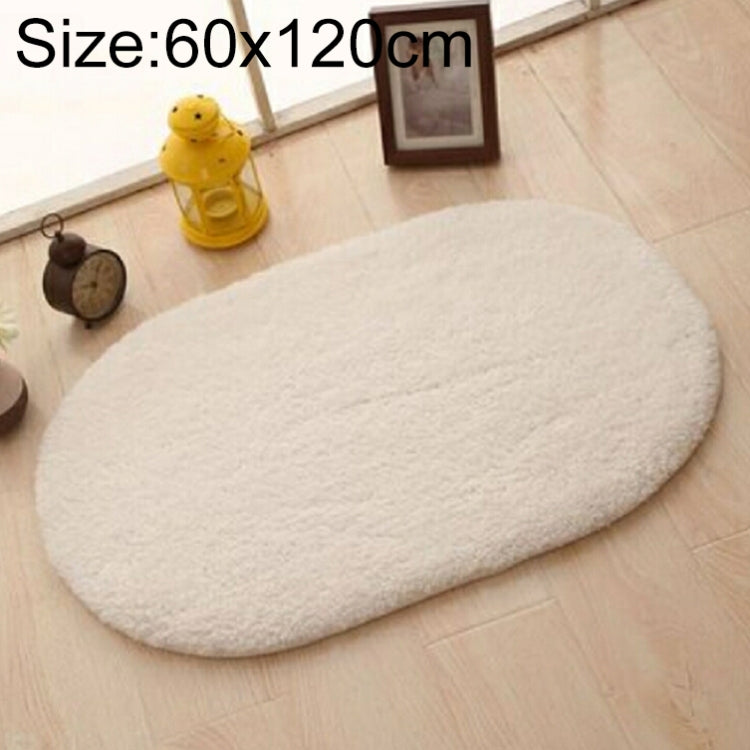 Faux Fur Rug Anti-slip Solid Bath Carpet Kids Room Door Mats Oval  Bedroom Living Room Rugs, 40x60cm, 50x80cm, 60x90cm, 60x120cm, 80x120cm, 80x160cm