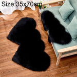 Creative Double Heart Imitation Wool Carpet Sofa Cushion Mat Plush Bedroom Living Room Floor Rugs, 35x70 cm, 60x120cm