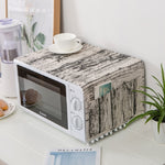 Cotton Linen Universal Microwave Oven Dustproof Storage Cover, 30x90cm