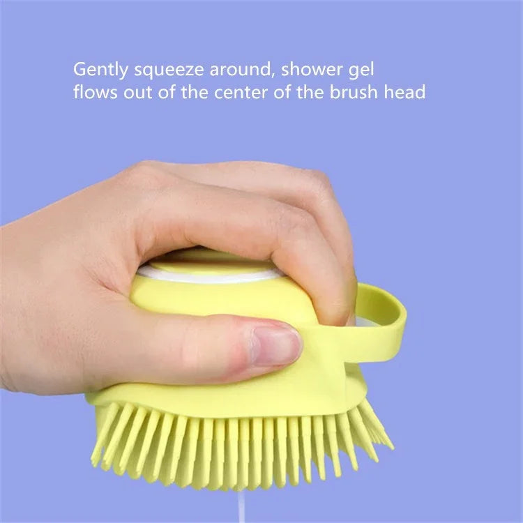 Pet Bath Massage Brush Dog Rub Bath Gloves with Brush, Rub Bath Gloves