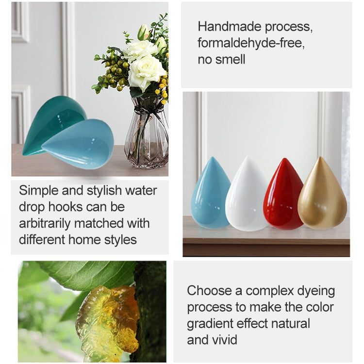 Creative Water Droplets Wall Hooks Home Decoration Resin Mural 3D Coat Hook Single Hooks Wall Hanger, Big Size, Small Size