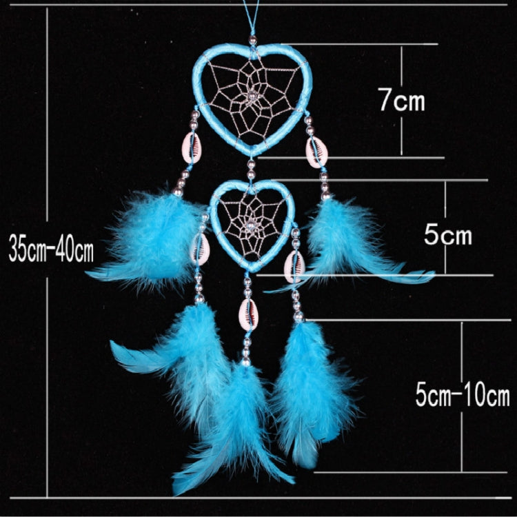 Dreamcatcher Pendant Up And Down Double Ring Peach Heart Dream Catcher