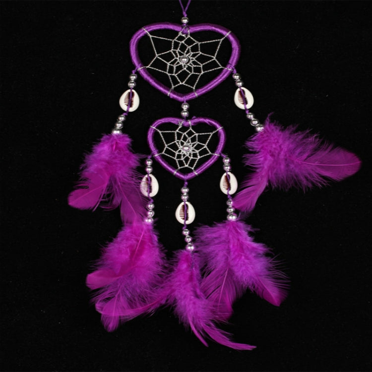 Dreamcatcher Pendant Up And Down Double Ring Peach Heart Dream Catcher
