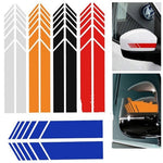 10 PCS Simple Rearview Mirror Car Stickers Rearview Mirror Personality Scratches Reflective Car Stickers, D5