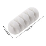 10 PCS Pasteable Five-hole TPR Wire Storage Organizer Data Cable Holder