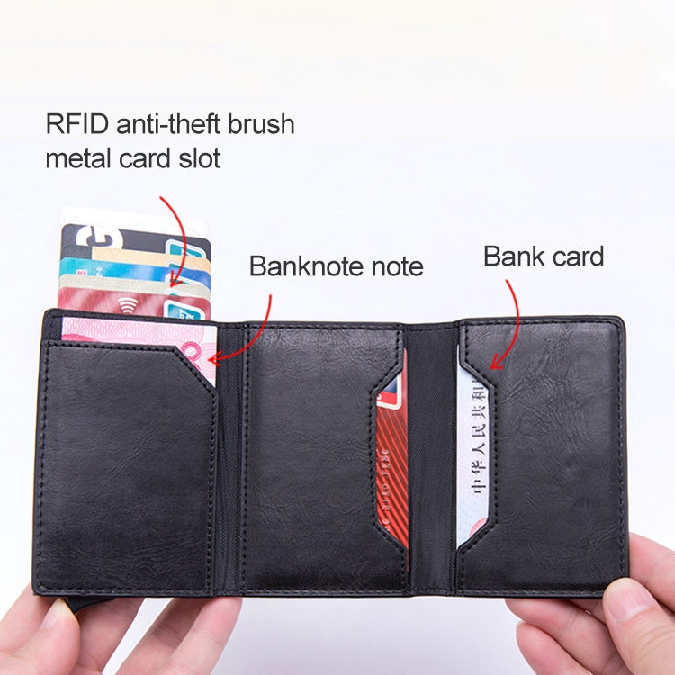 Magnetic RFID Bag Multifunctional Aluminum Automatic Pop-up Credit Card Package