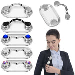 Magnetic Glasses Holder Magnetic Brooch Number Plate Headset Glasses Clip, Black, Silver, White Diamond, Colored Diamond