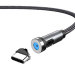 CC56 Dust Plug Rotating Magnetic Wire, Cbale Length: 2m, 2m Android Head, 2m Micro USB, 2m Type-C Head, 2m 8Pin Head, 2m Line+Three Heads, 2m + 8Pin + Type-C/USB-C + Micro USB, 2m Line