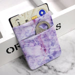 Marble Pattern Road Stretch Phone Back Plastic Card Holder Sticky Phone Clip