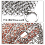 Stainless Steel Square Cast Iron Cleaner Pot Brush Scrubber Home Cookware Kitchen Cleaning Tool, 4×4inch, 5×5inch, 6×6inch, 7×7inch, 8×8inch, 8×6inch
