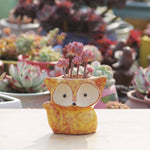 Ceramic Fleshy Flower Pot Succulent Thumb Pot Fox Flower Pot, Random Color Delivery (Without Plants), Fox Flower Pot