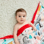 Cotton Cartoon Baby Comforting Quilt Washable Trolley Cover Blanket