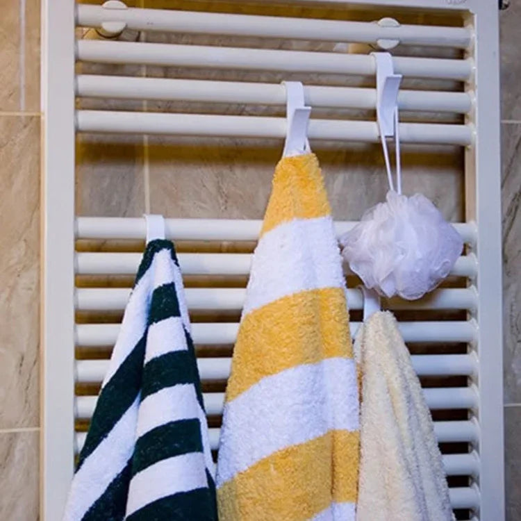 4 in 1 Towel Rail Hanging Bathroom Plastic Hook Rack, Plastic Hook Rack
