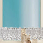 White Translucent Coffee Curtain Tulle Lace Sheer Warp Knitted Jacquard Curtains Bedroom Curtains, Lower Curtain, Upper Curtain, Upper And Lower Curtain