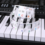 Children Beginner Piano Keyboard Color Stickers Musical Instrument Accessories, Imitation Piano Keys 61 Keys, Piano Keys 61 keys
