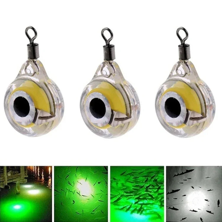 LED Lure Fish Lamp Fisheye Underwater Fish Lamp, White, Red, Blue, Green