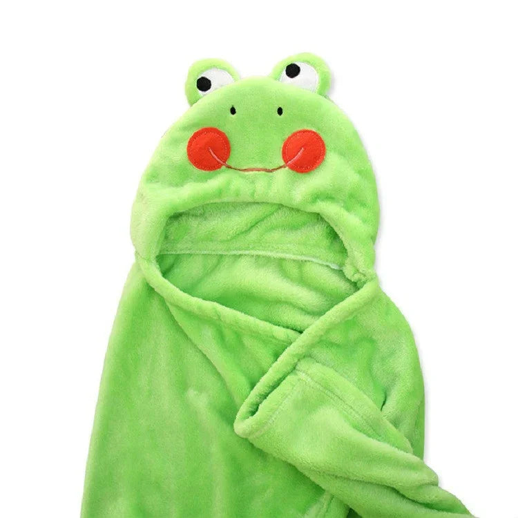 Baby Animal Shape Hooded Cape Bath Towel, 100×75cm