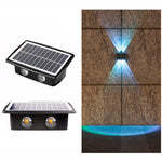 Solar Wall Lamp Outdoor Waterproof Up And Down Double-headed Spotlights, 4LED, 8LED, 6LED