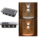 Solar Wall Lamp Outdoor Waterproof Up And Down Double-headed Spotlights, 4LED, 8LED, 6LED