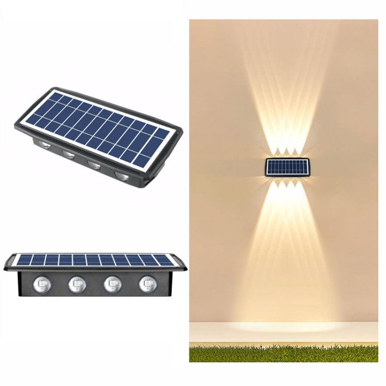 Solar Wall Lamp Outdoor Waterproof Up And Down Double-headed Spotlights, 4LED, 8LED, 6LED