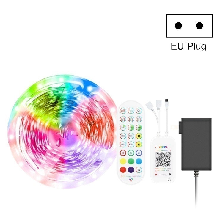 Bluetooth Suit Smart Music Sound Control Light Strip Waterproof 5050 RGB Colorful Atmosphere LED Light Strip With 24-Keys Remote Control, 5M 150 LEDs, 5M 300 LEDs, 10M 300 LEDs, 10M 600 LEDs, 15M 450 LEDs, 20M 360 LEDs, 30M 540 LEDs