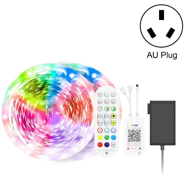 Bluetooth Suit Smart Music Sound Control Light Strip Waterproof 5050 RGB Colorful Atmosphere LED Light Strip With 24-Keys Remote Control, 5M 150 LEDs, 5M 300 LEDs, 10M 300 LEDs, 10M 600 LEDs, 15M 450 LEDs, 20M 360 LEDs, 30M 540 LEDs