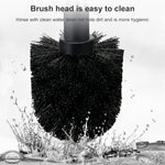 Stainless Steel Wall-mounted Home Soft Brush Toilet Brush, White, Pink, Grey