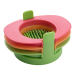 3 in 1 Multifunctional Egg Cutter Half-cut Egg Tool, Colorful, Orange