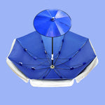 Outdoor Large Double-layer Sun Umbrella Shade And Sun Protection Stalls In The Wild, 1.8m sapphire blue, 2.0m sapphire blue, 2.4m sapphire blue, 2.8m sapphire blue, 3.2m sapphire blue