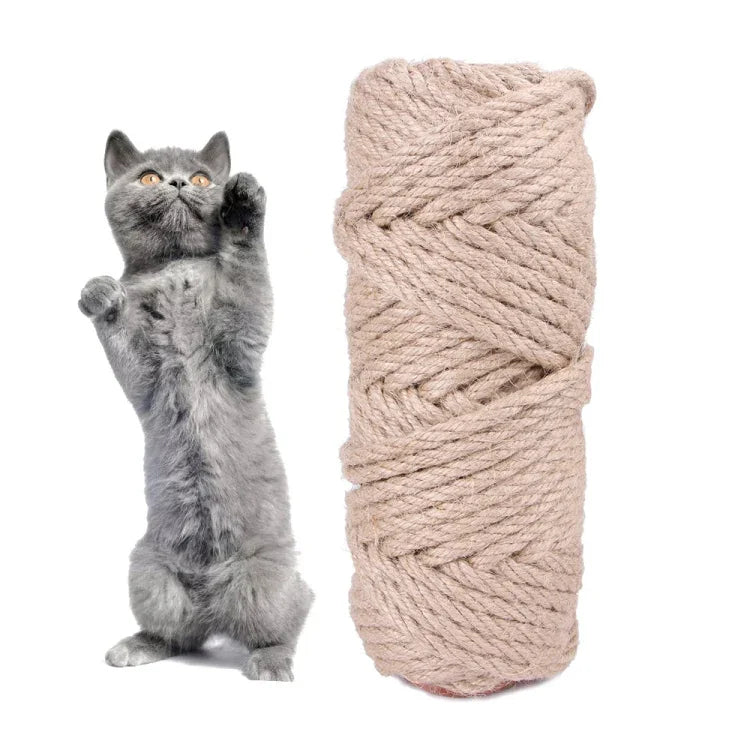 Pets Hemp Rope Cat Scratch Board Sword Rope Accessories Protect Cat Grip Toy Grabbing Materials, 3 PCS 10m, 30m, 50m, 10m