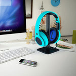 Headphone Holder Internet Cafe Headset Display Stand, White, Black